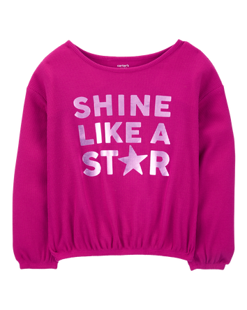 Kid Shine Like A Star Metallic Thermal Top, 
