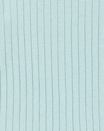 Toddler Ribbed Cotton Blend 2-Piece Pajamas - Teal, 