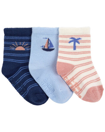 Baby 3-Pack Vacation Booties, 