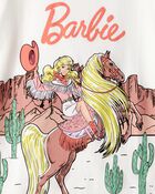 Kid Mattel Barbie Western Cowgirl Short-Sleeve Graphic Tee - White, image 2 of 2 slides
