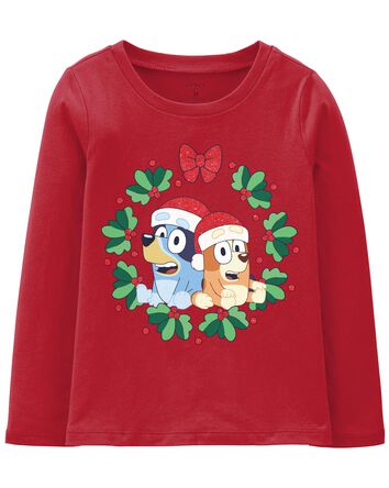 Toddler Bluey Christmas Tee, 