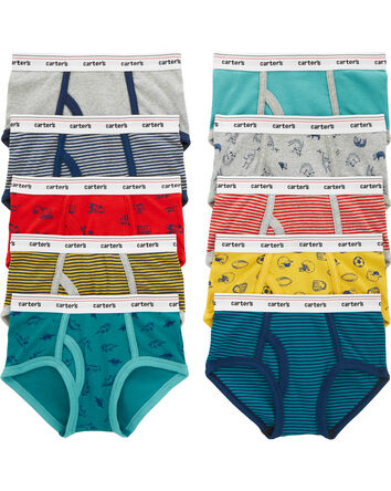 10-Pack Cotton Briefs Underwear, 