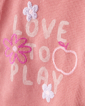 Baby Girl Love To Play Short-Sleeve Graphic Tee - Pink, 