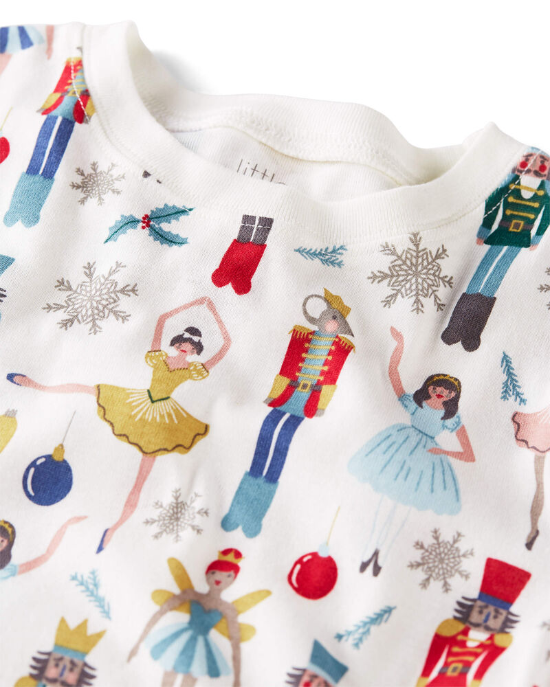 Organic Cotton Pajamas Set in Holiday Nutcracker, image 2 of 4 slides