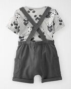 Toddler 2-Piece Organic Cotton Shortall Set, image 3 of 7 slides