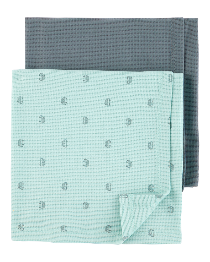 Baby 2-Pack Waffle Knit Blankets, image 1 of 3 slides