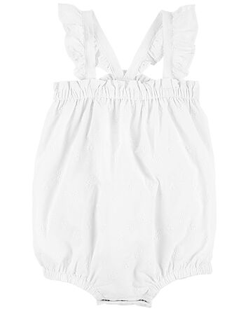 Eyelet Ruffle Bubble Bodysuit, 