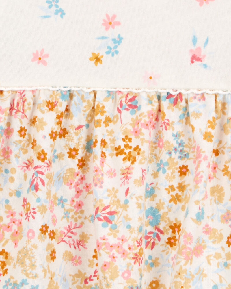 Toddler Flutter Sleeves Floral Long-Sleeve Fashion Top , image 2 of 3 slides