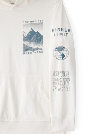 Kid Mountain Knit Hoodie - White, 