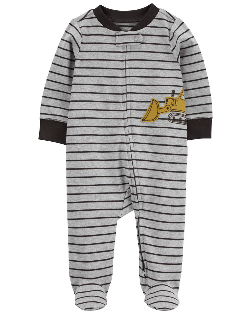 Baby Construction 2-Way Zip Cotton Blend Sleep & Play, image 1 of 4 slides