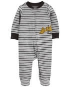 Baby Construction 2-Way Zip Cotton Blend Sleep & Play, image 1 of 4 slides
