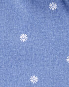 Toddler Daisy-Print Chambray Jacket - Blue, image 3 of 3 slides