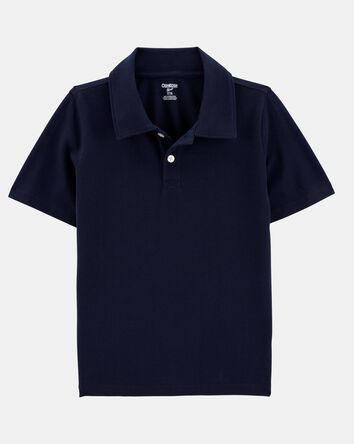 Kid 3-Pack Pique Uniform Polo Shirts - Navy, 