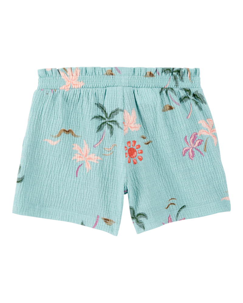 Toddler 2-Piece Palm Tree Crinkle Jersey Tank & Play Shorts Set - Turquoise
, image 6 of 9 slides
