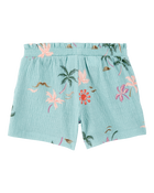 Toddler 2-Piece Palm Tree Crinkle Jersey Tank & Play Shorts Set - Turquoise
, image 6 of 9 slides