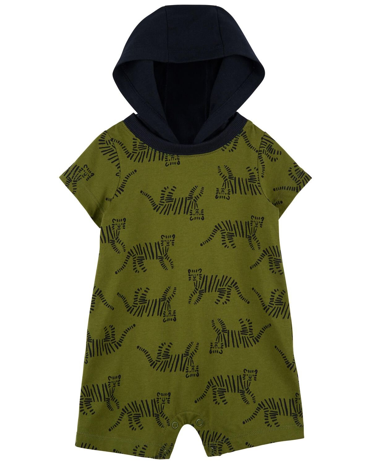 Green Baby Hooded Tiger Romper