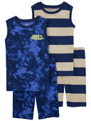 Multi - Kid 4-Piece 100% Snug Fit Cotton Pajamas