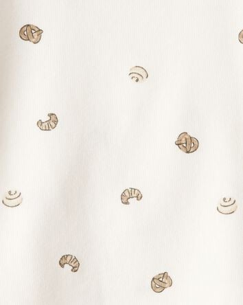 Baby Boy Pastry Print Long-Sleeve Tee - Cream, 