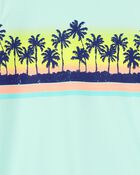 Kid 2-Piece Palm Tree Rashguard & Swim Trunk Set, image 3 of 6 slides