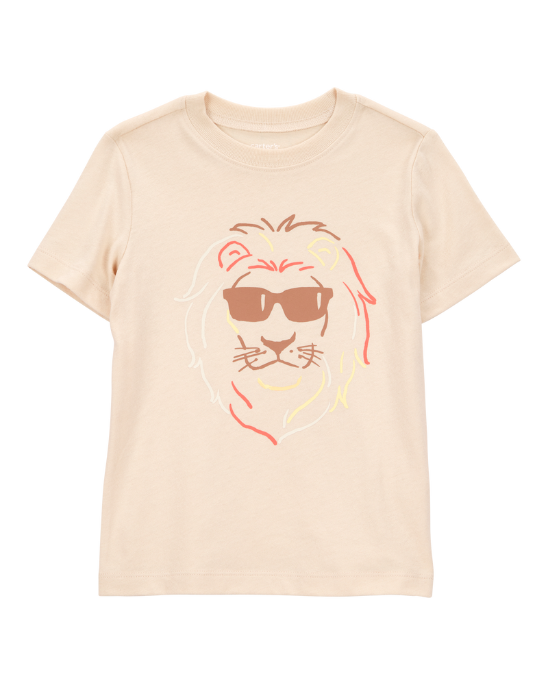 Toddler Lion Short-Sleeve Graphic Tee - Brown, image 1 of 3 slides