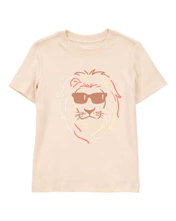 Toddler Lion Short-Sleeve Graphic Tee - Brown, 