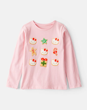 Girls Christmas Hello Kitty® Long-Sleeve Graphic Tee - Pink, 