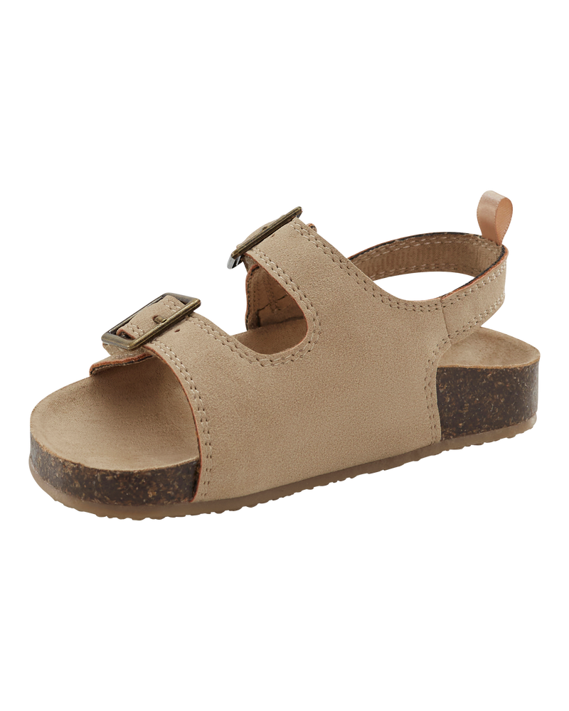 Toddler Flatbed Sandals - Tan, image 7 of 7 slides