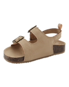 Toddler Flatbed Sandals - Tan, image 7 of 7 slides