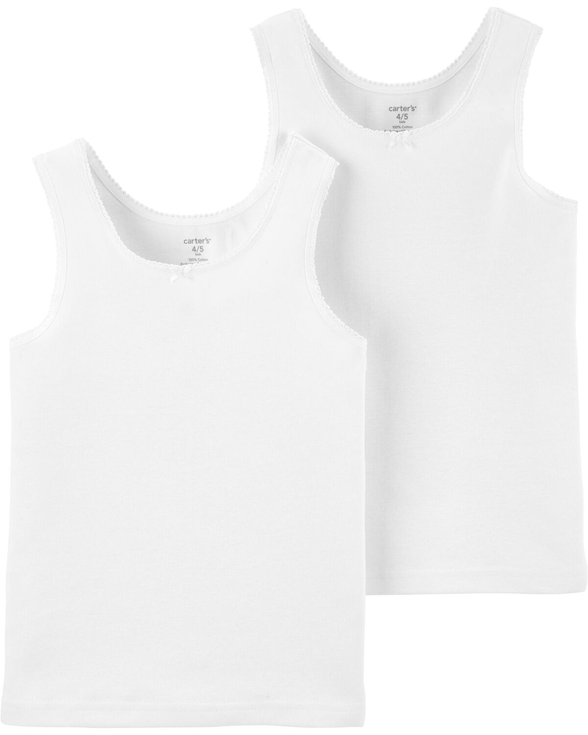 White 2 Pack Cotton Cami Tanks Oshkosh white-2-pack-cotton-cami-tanks-oshkosh