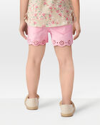 Toddler Iconic Eyelet Short - Pink, image 3 of 7 slides