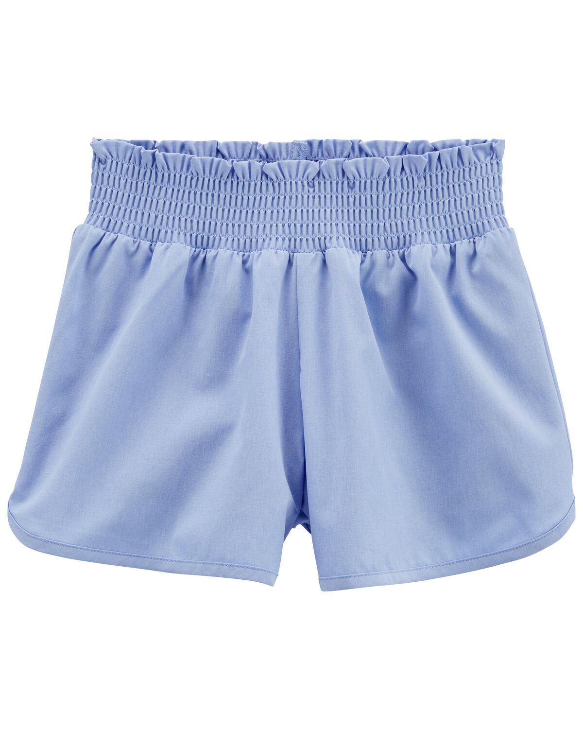 Blue Kid Smocked 2In1 Active Shorts