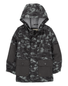 Toddler Camo Print Fleece-Lined Midweight Utility Jacket
, image 1 of 3 slides