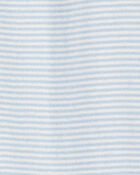Baby 2-Pack 2-Way Zip Cotton Sleep & Play Pajamas - Blue/White, image 2 of 4 slides