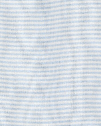 Baby 2-Pack 2-Way Zip Cotton Sleep & Play Pajamas - Blue/White, 