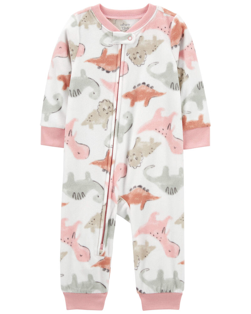 Toddler 1-Piece Dinosaur Fleece Footless Pajamas
, image 1 of 4 slides