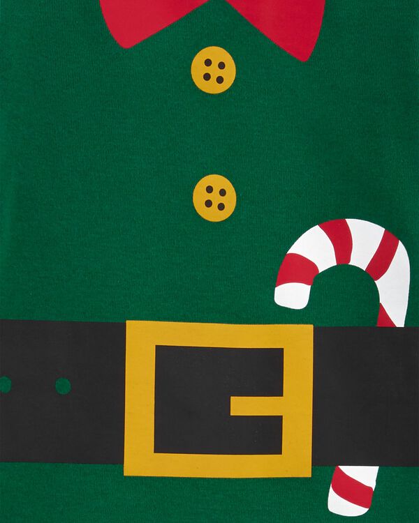 Green/Red Baby 2Piece Elf Cotton & Fleece Pajamas