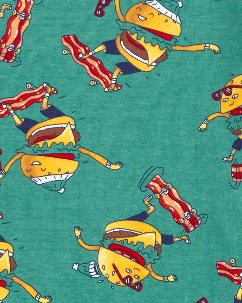 Kid 4-Piece Fast Food Before Bed 100% Snug Fit Cotton Pajamas, image 3 of 4 slides