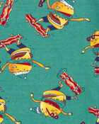 Kid 4-Piece Fast Food Before Bed 100% Snug Fit Cotton Pajamas, image 3 of 4 slides