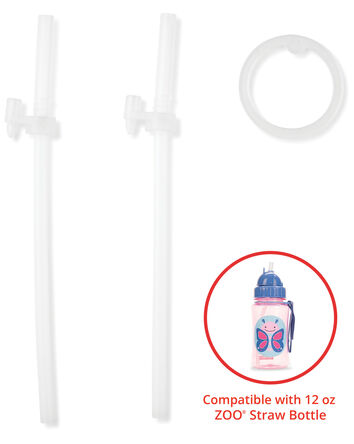 Zoo Straw Bottle (12 oz) Extra Straws - 2-Pack, 