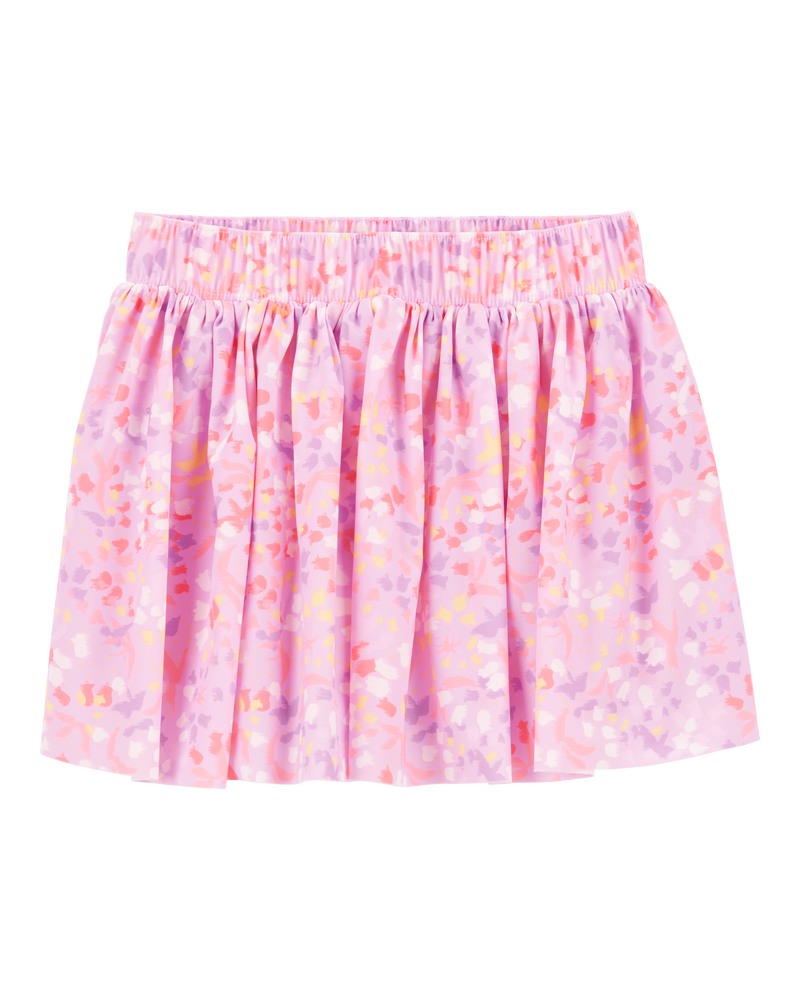 Kid Floral Stretch Skort - Pink, image 1 of 4 slides