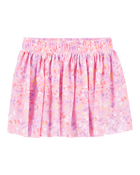 Kid Floral Stretch Skort - Pink, image 1 of 4 slides