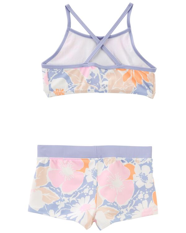 Multi Kid Floral Print 3Piece Swim Set