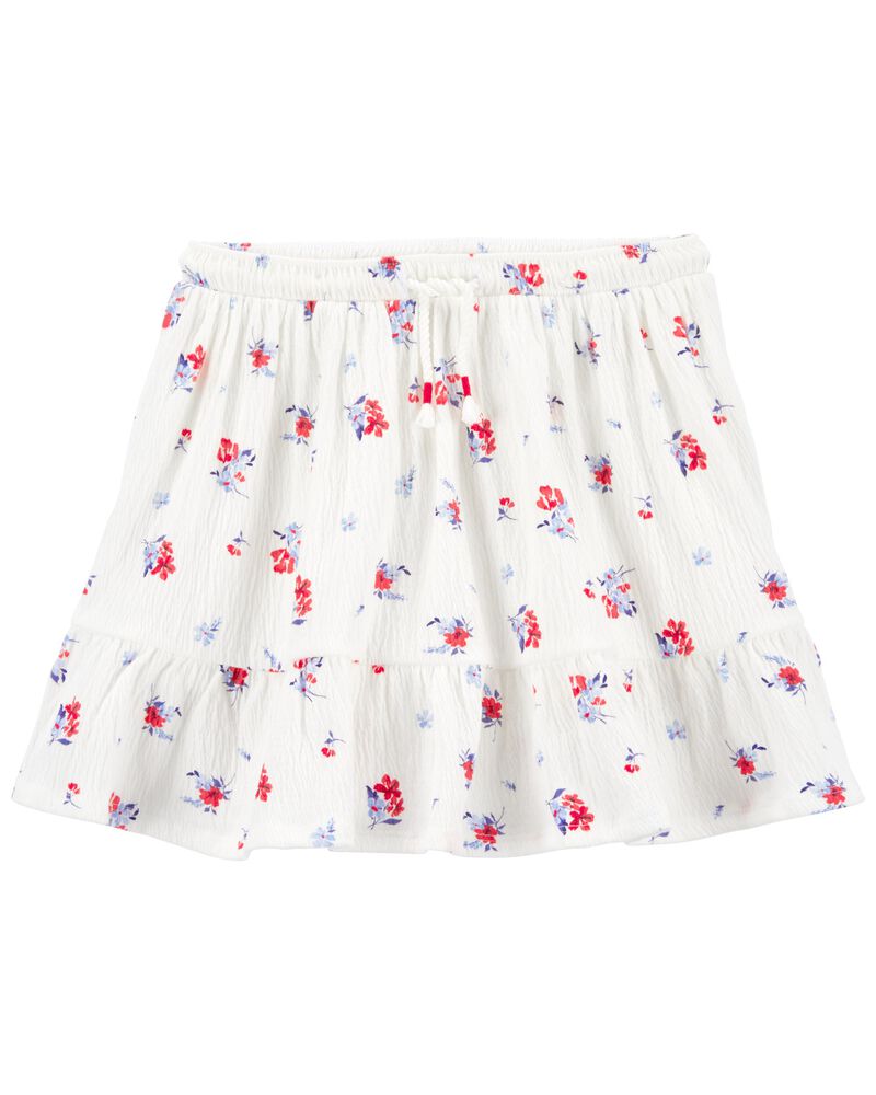 Kid Floral Print Ruffle Skort, image 1 of 3 slides
