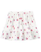 Kid Floral Print Ruffle Skort, image 1 of 3 slides