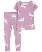 Toddler 2-Piece Unicorn 100% Snug Fit Cotton Pajamas, image 1 of 3 slides