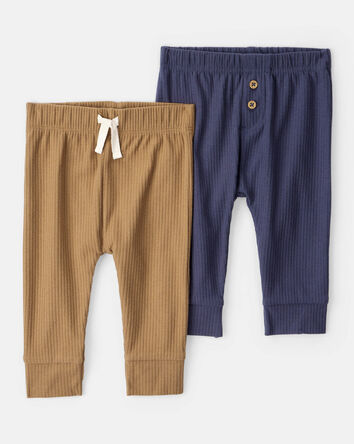 Baby Boy 2-Pack Rib Pants, 