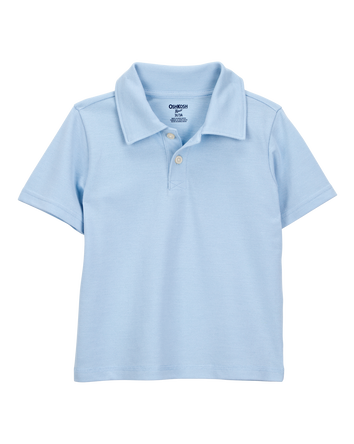 Toddler Pique Uniform Polo Shirt - Blue, 