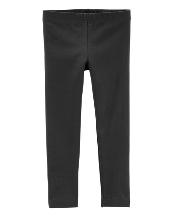 Baby Grey Cotton Stretch Leggings, 