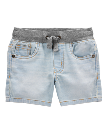 Toddler Pull-On Denim Shorts - Light Blue Wash, 