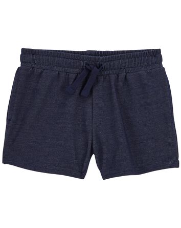 Toddler Knit Denim Pull-On French Terry Shorts, 